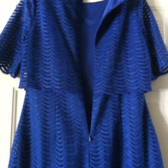 American Living Short Sleeve Overlay Dress Size 14 - Picture 10 of 16